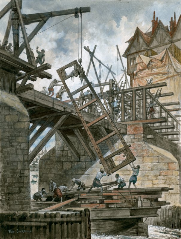 Nonesuch házat emelnek a régi London Bridge-en alkotó: Peter Jackson
