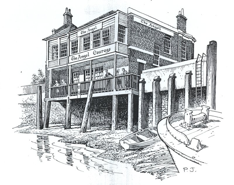 Az angyal, Bermondsey, London (tinta papíron) alkotó: Peter Jackson