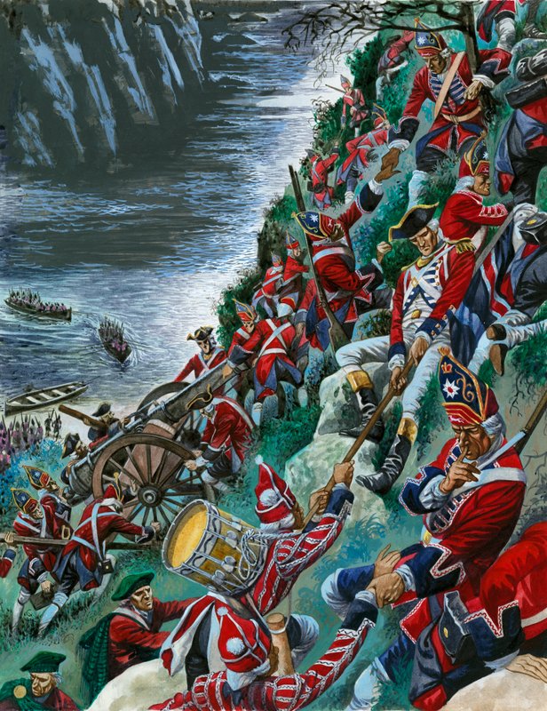 A brit katonák megmásszák az Ábrahám-hegyeket, hogy bevegyék Quebecet. alkotó: Peter Jackson
