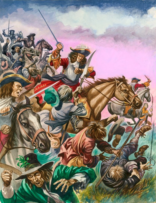 Monmouth hercege a Sedgemoor-i csatában. alkotó: Peter Jackson