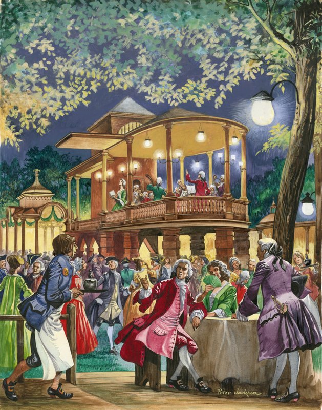 Vauxhall Pleasure Gardens 1750 körül alkotó: Peter Jackson