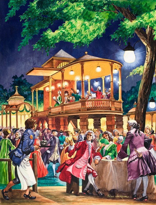 Vauxhall Pleasure Gardens 1750 körül alkotó: Peter Jackson