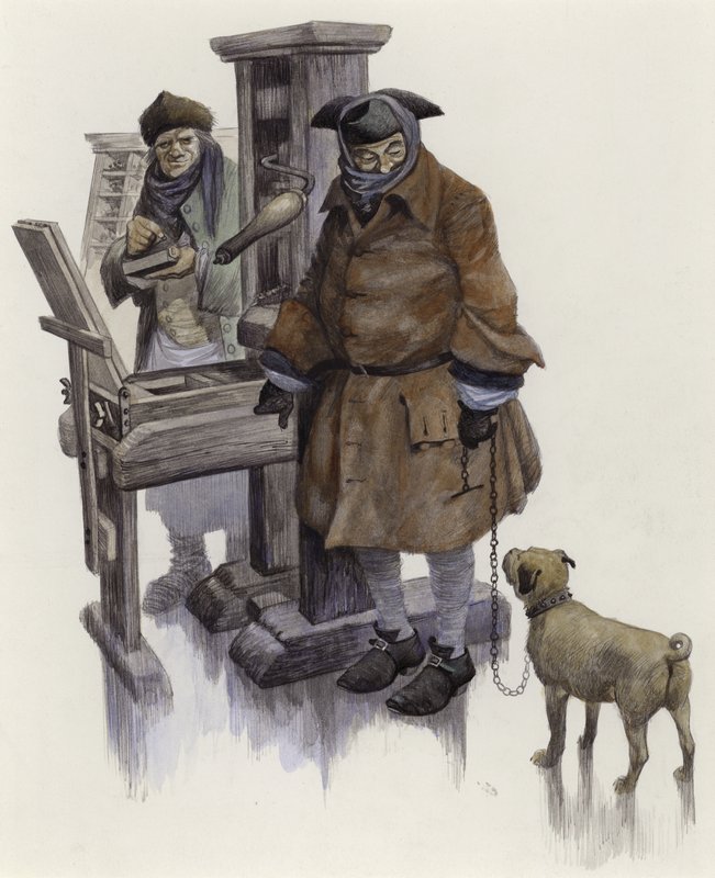 William Hogarth, 1740. február 16-án a Frost vásáron a Temze folyón alkotó: Peter Jackson