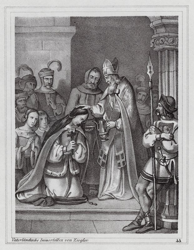 Cirill és Metód, bizánci keresztény misszionáriusok, 9. század (metszet) alkotó: Peter Johann Nepomuk Geiger