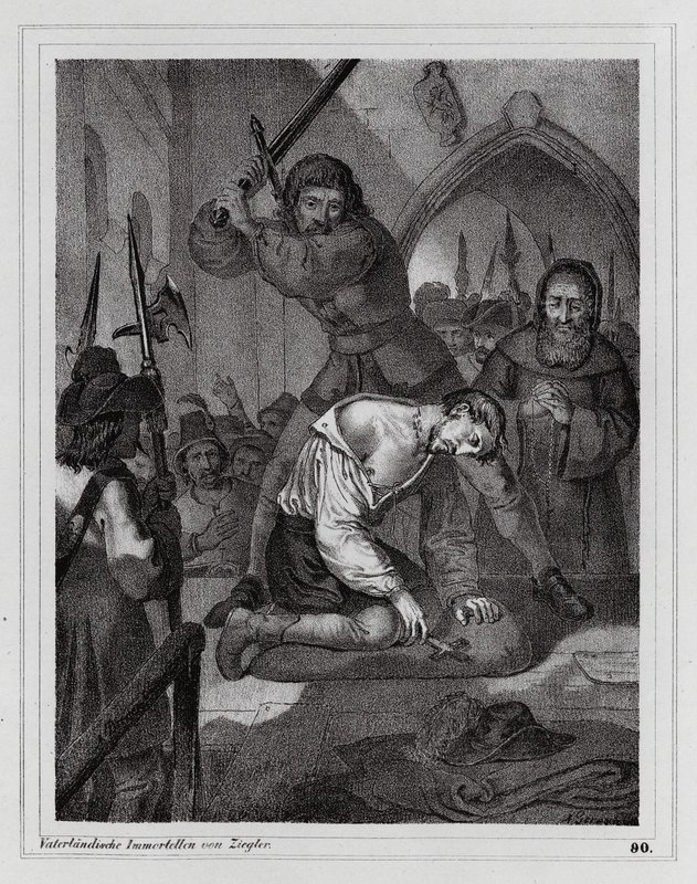 Reinstein-Tattenbach grófjának kivégzése alkotó: Peter Johann Nepomuk Geiger
