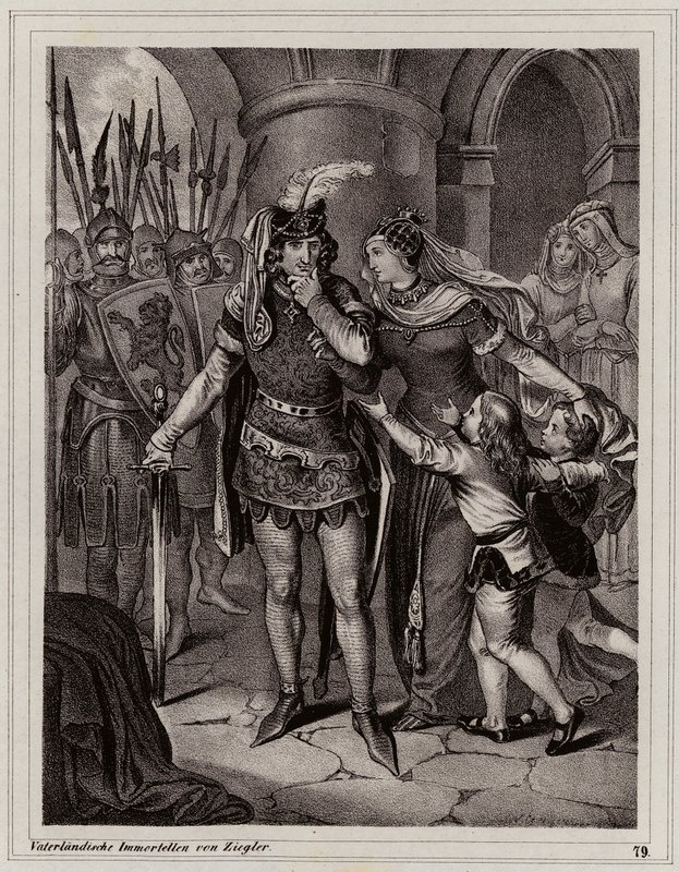 Vak János, Csehország királya (metszet) alkotó: Peter Johann Nepomuk Geiger