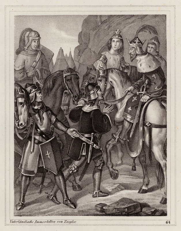 Jámbor Lajos, a frankok királya és szent római császár (metszet) alkotó: Peter Johann Nepomuk Geiger