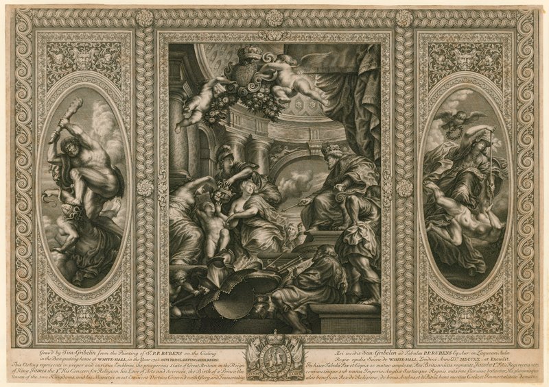 A Whitehall bankettházának mennyezete alkotó: Peter Paul Rubens