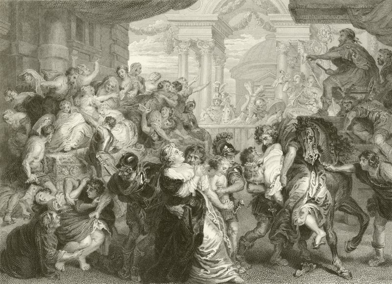 A szabinok megerőszakolása alkotó: Peter Paul Rubens