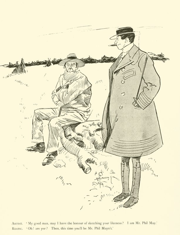 Phil May rajzfilmje az 1890-es évekből (litho) alkotó: Phil May