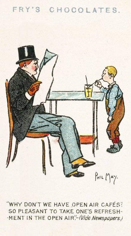 Phil May vázlat (színes litográfia) alkotó: Phil May