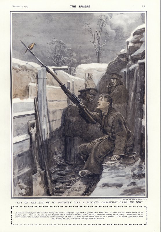 Úgy ült a szuronyom végén, mint egy virágzó karácsonyi képeslap alkotó: Philip Dadd
