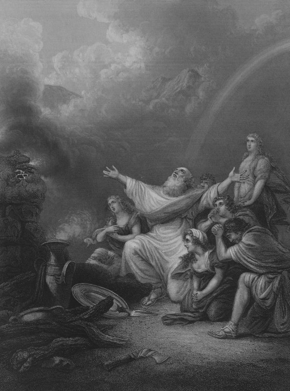 Noé áldozata alkotó: Philippe Jacques de Loutherbourg