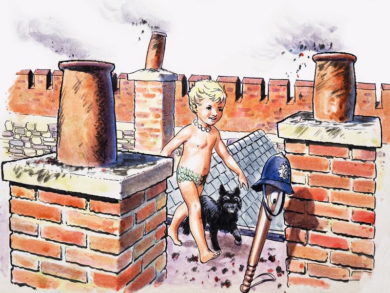 Baby on the Roof, illusztráció Charles Kingsley 