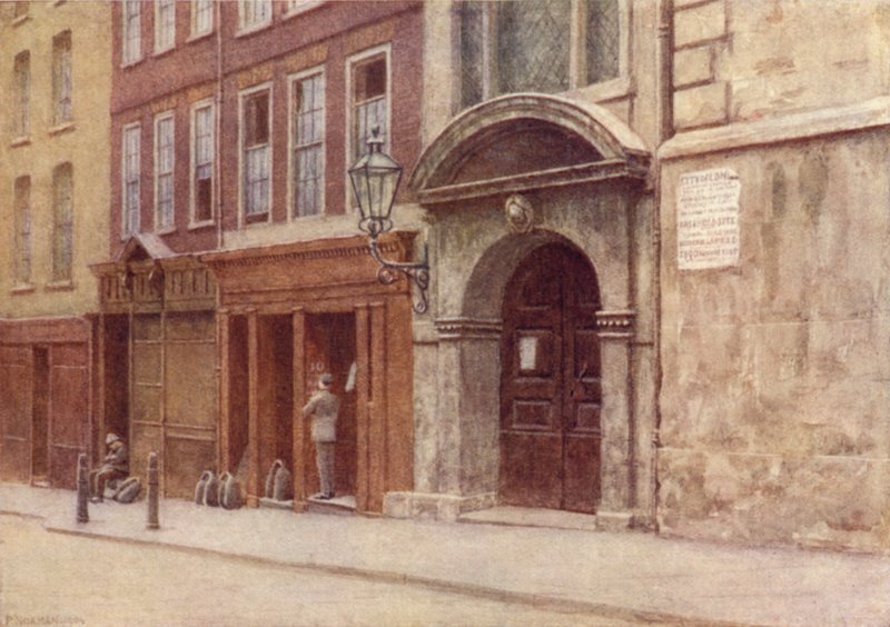 A Szent György-templom bejárata, Botolph Lane, 1904 alkotó: Philip Norman