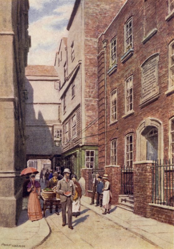 A Bishopsgate bejárata a Great St Helens felől, 1890 alkotó: Philip Norman