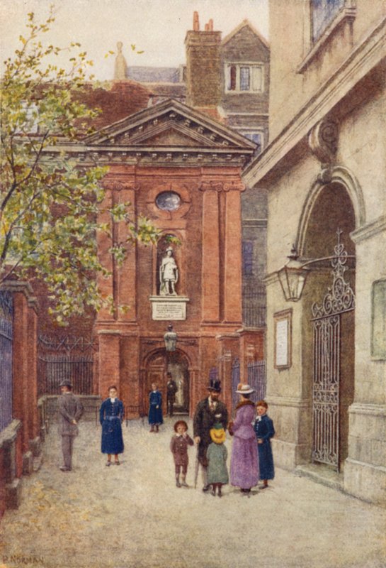 A Christs Hospital és a Christ Church bejáratai, 1895 alkotó: Philip Norman