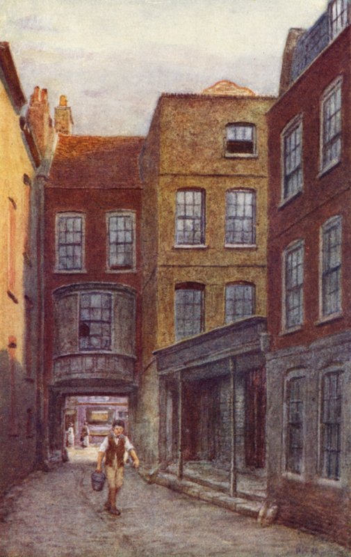 A White Horse Inn átjárója és bejárata, Fetter Lane, 1898 alkotó: Philip Norman