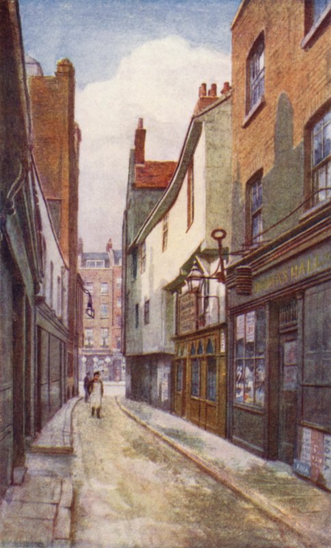 Leather Lane, dél felé tekintve Holborn felé, 1897 alkotó: Philip Norman