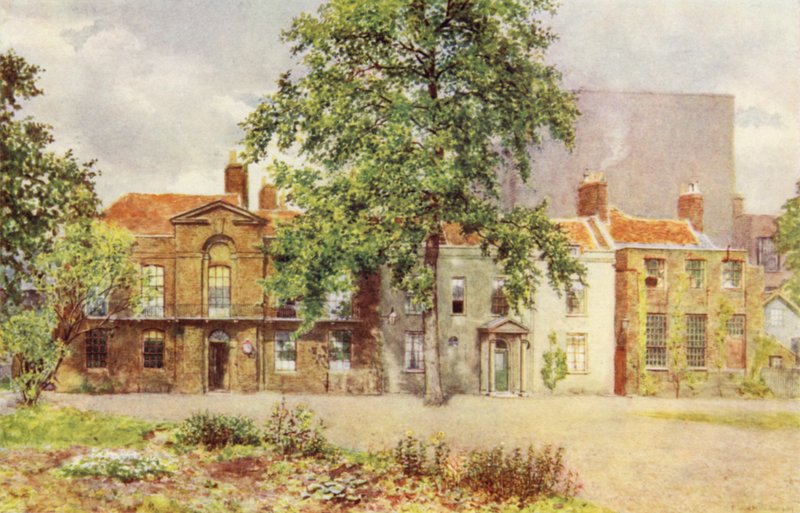 Régi házak a Victoria és Albert Múzeum helyén, 1899 alkotó: Philip Norman