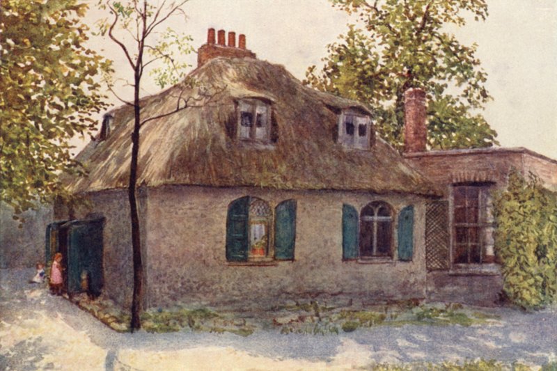 Nádfedeles kunyhó Paddington Green közelében, 1895 alkotó: Philip Norman