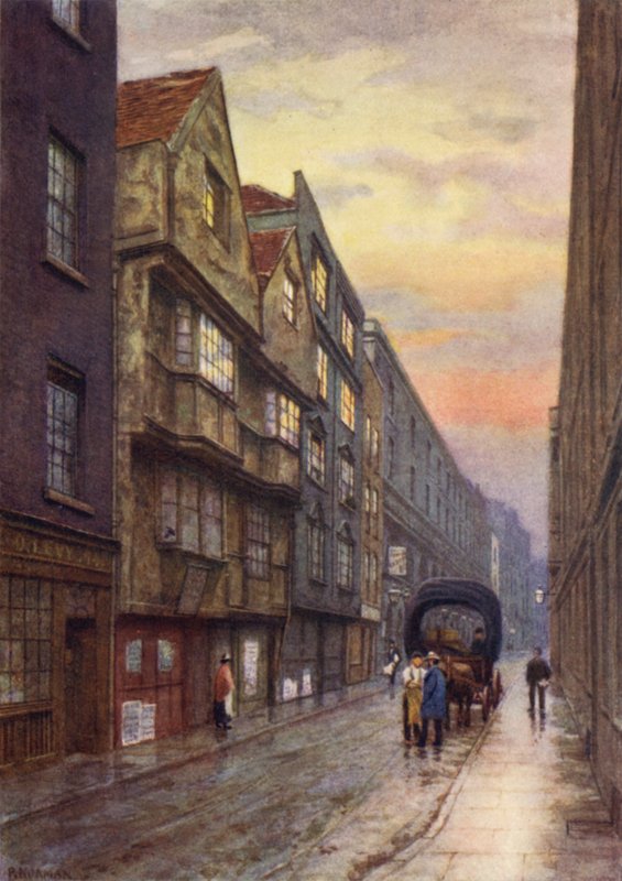 Wych Street, Strand, északnyugatra nézve, 1901 alkotó: Philip Norman