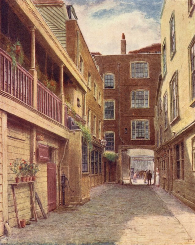 Yard of Old Bell Inn, Holborn, északról, 1897 alkotó: Philip Norman