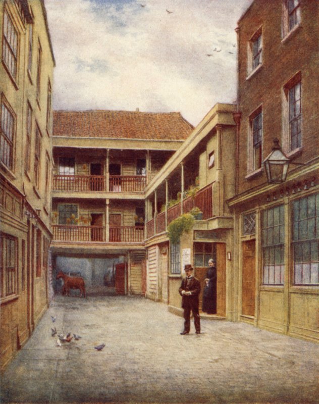 Yard of Old Bell Inn, Holborn, Délről, 1897 alkotó: Philip Norman