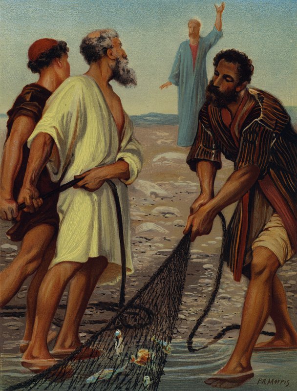 Krisztus hívja a tanítványokat (chromolitho) alkotó: Philip Richard (after) Morris