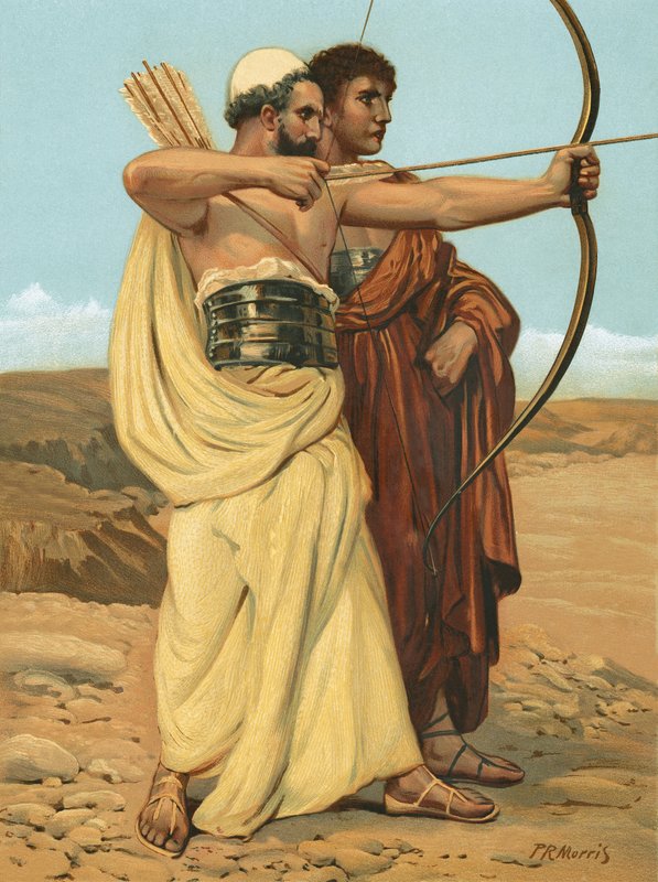 Jonatán és Dávid alkotó: Philip Richard Morris