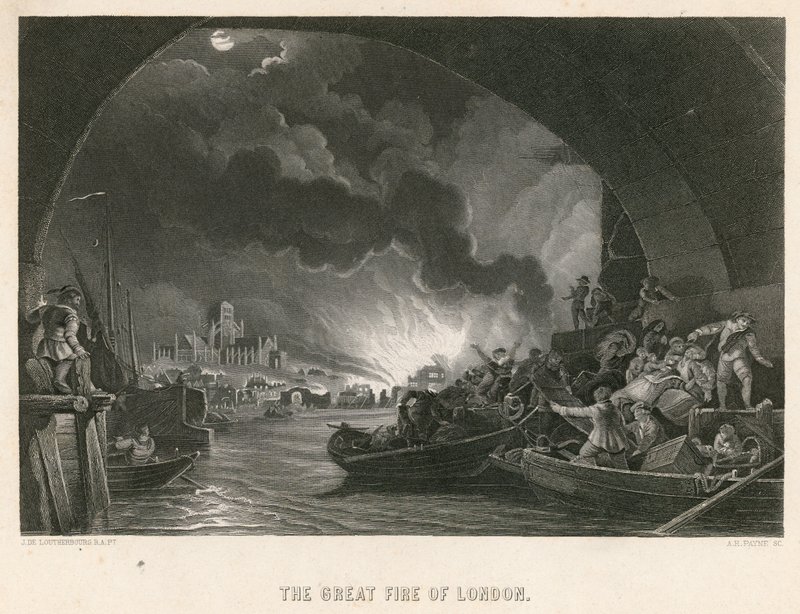 A londoni nagy tűzvész alkotó: Philippe Jacques de Loutherbourg