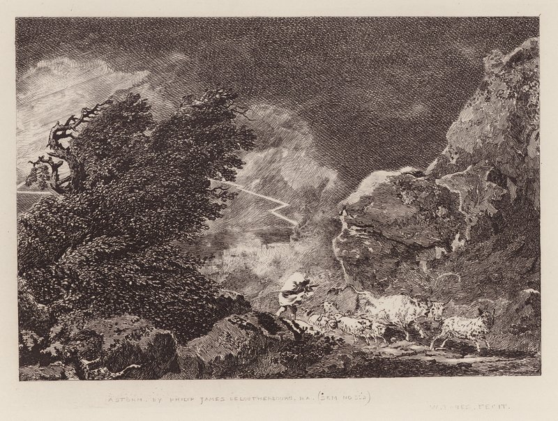 Vihar (metszet) alkotó: Philippe de (after) Loutherbourg