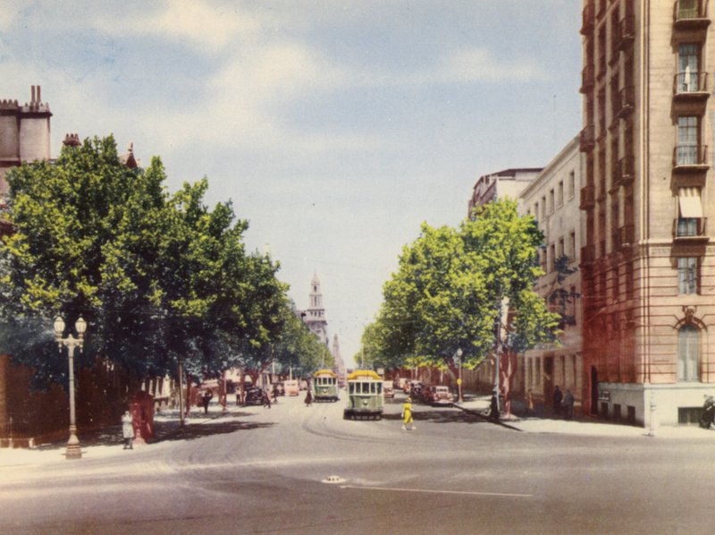 Collins Street, Melbourne (színes fotó) alkotó: Photographer Australian