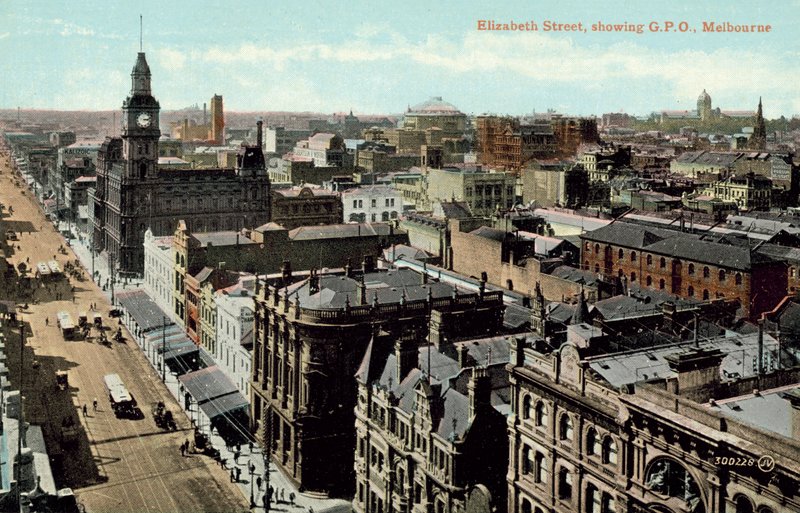 Elizabeth Street, GPO, Melbourne (színes fotó) alkotó: Photographer Australian
