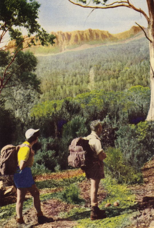 Tasmania: Túrázók az Olimposz közelében (színes fotó) alkotó: Photographer Australian