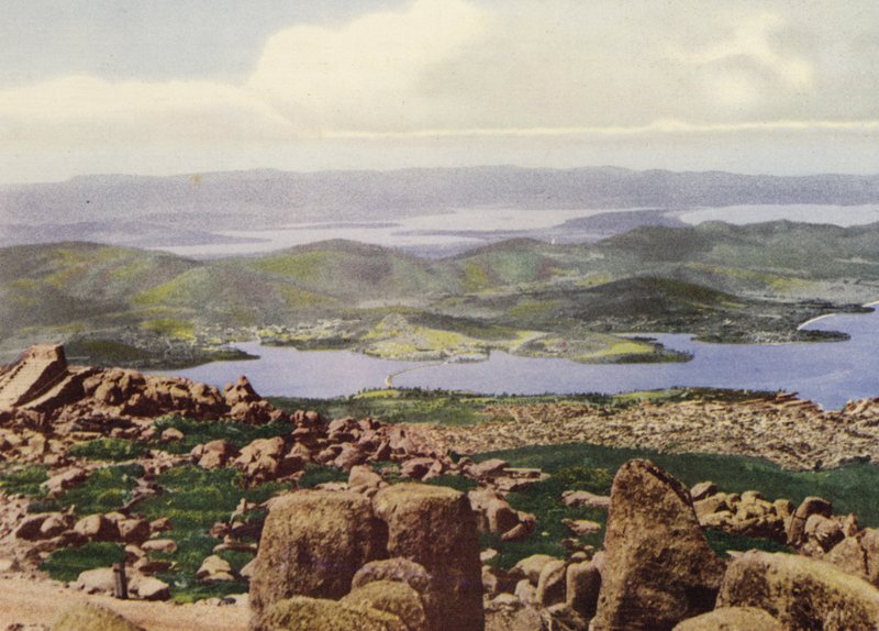 Tasmania: Panoráma a Pinnacle-ből (színes fotó) alkotó: Photographer Australian