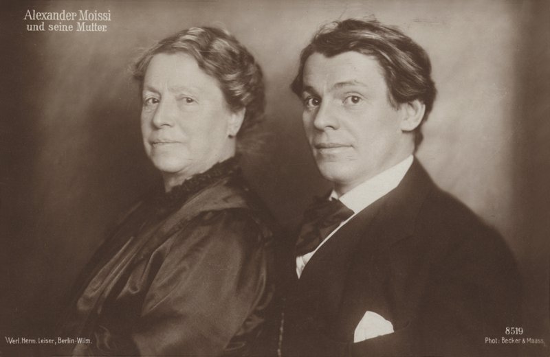 Aleksander Moissi portréja (fekete-fehér fotó) alkotó: Photographer Austrian