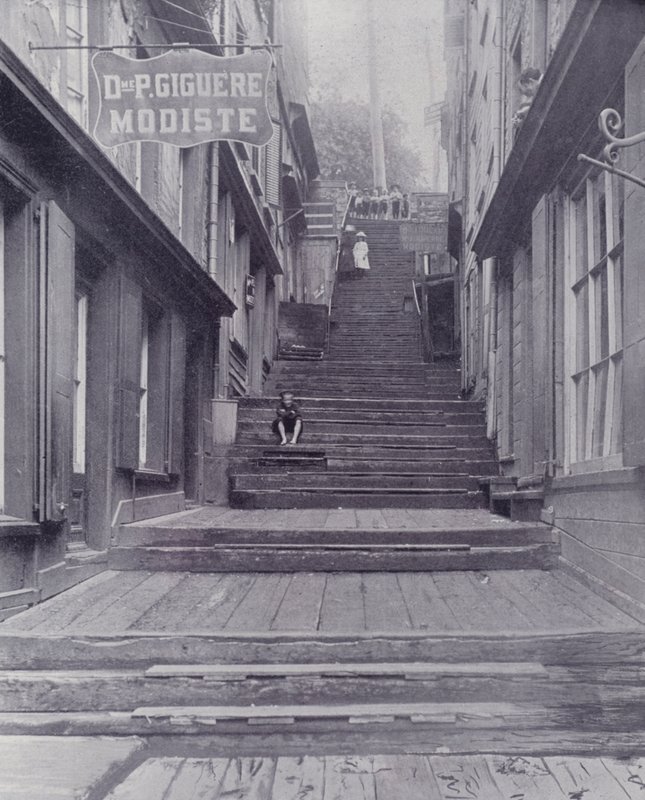 Kanada: Break-Neck Stairs, Quebec (f/w fotó) alkotó: Photographer Canadian