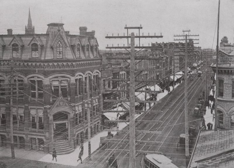 Dundas Street, Looking East, London, Ontario (f/w fotó) alkotó: Photographer Canadian