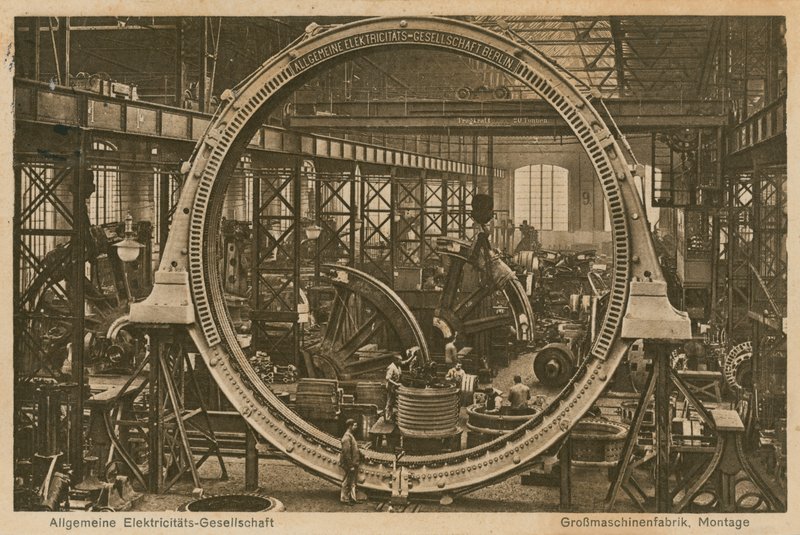 Allgemeine Elektricitats-Gesellschaft. 1913. április 20-án küldött képeslap. alkotó: Photographer German