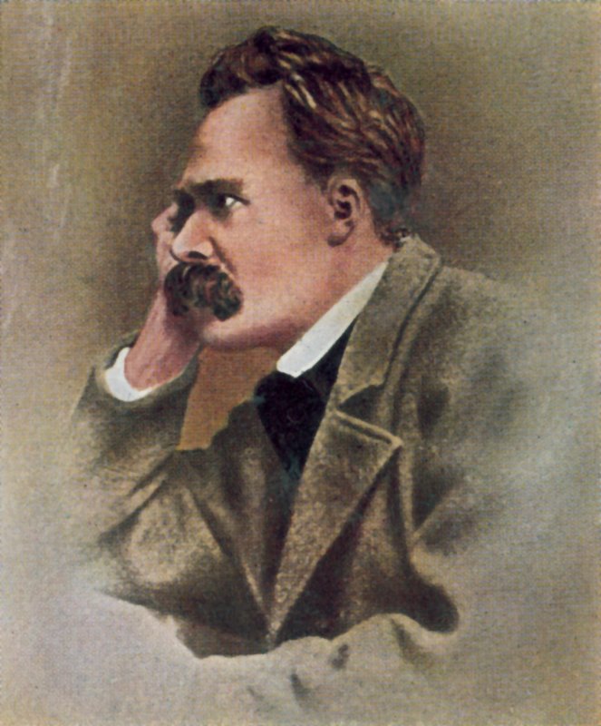 Friedrich Nietzsche, német filozófus (színes fotó) alkotó: Photographer German