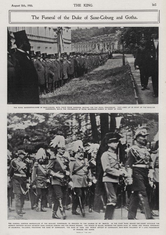 Alfréd, Szász-Coburg és Gotha hercegének, Viktória királynő és Albert herceg második fiának temetése, Coburg, Németország alkotó: Photographer German