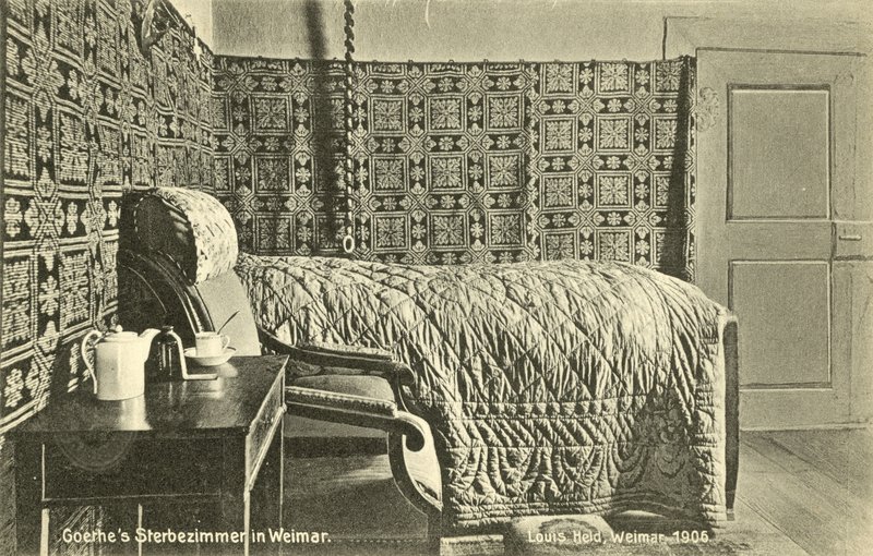 Goethe halálszobája, Weimar (színes fotó) alkotó: Photographer German