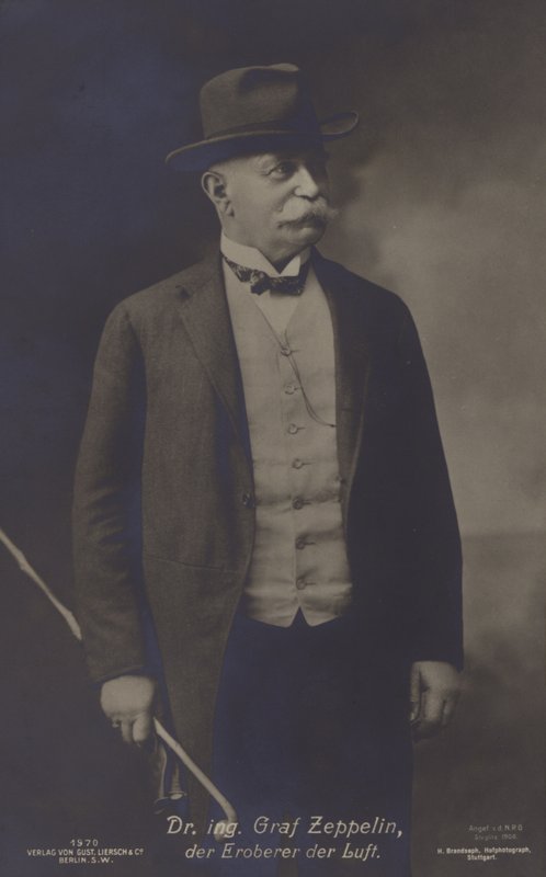 Graf Ferdinand von Zeppelin, német léghajó tervező és kivitelező (f/w fotó) alkotó: Photographer German