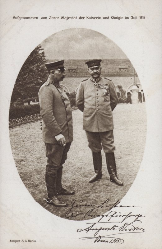 Vilmos császár és Paul von Hindenburg tábornagy, a német hadsereg parancsnoka, Posen, I. világháború alkotó: Photographer German