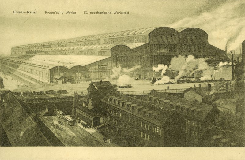Krupp üzem, Essen, Ruhr, Németország (f/w fotó) alkotó: Photographer German