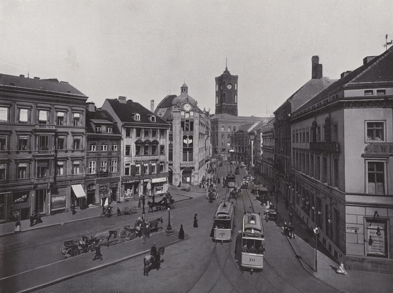 Molkenmarkt, Spandauer Strasse és Városháza (f/w fotó) alkotó: Photographer German