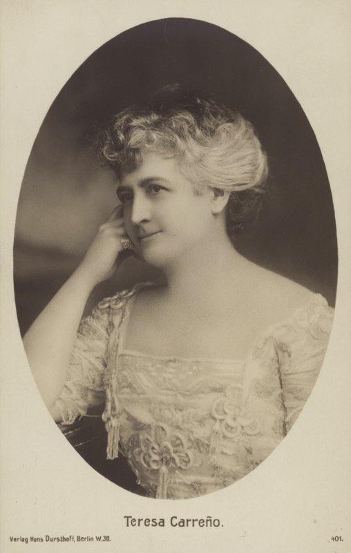 Teresa Carreno, venezuelai zongoraművész, énekes, zeneszerző és karmester (f/w fotó) alkotó: Photographer German