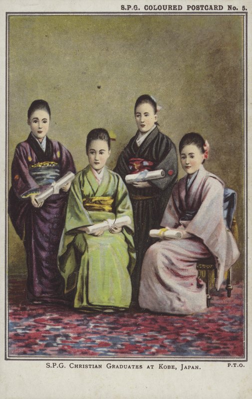 Keresztény diplomások a japán Kobe-ban (színes fotó) alkotó: Photographer Japanese
