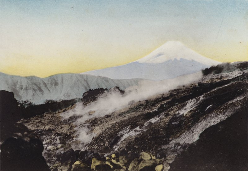 Japán, 1912 körül: Fuji Ohwakudaniból, Hakone (fotó) alkotó: Photographer Japanese